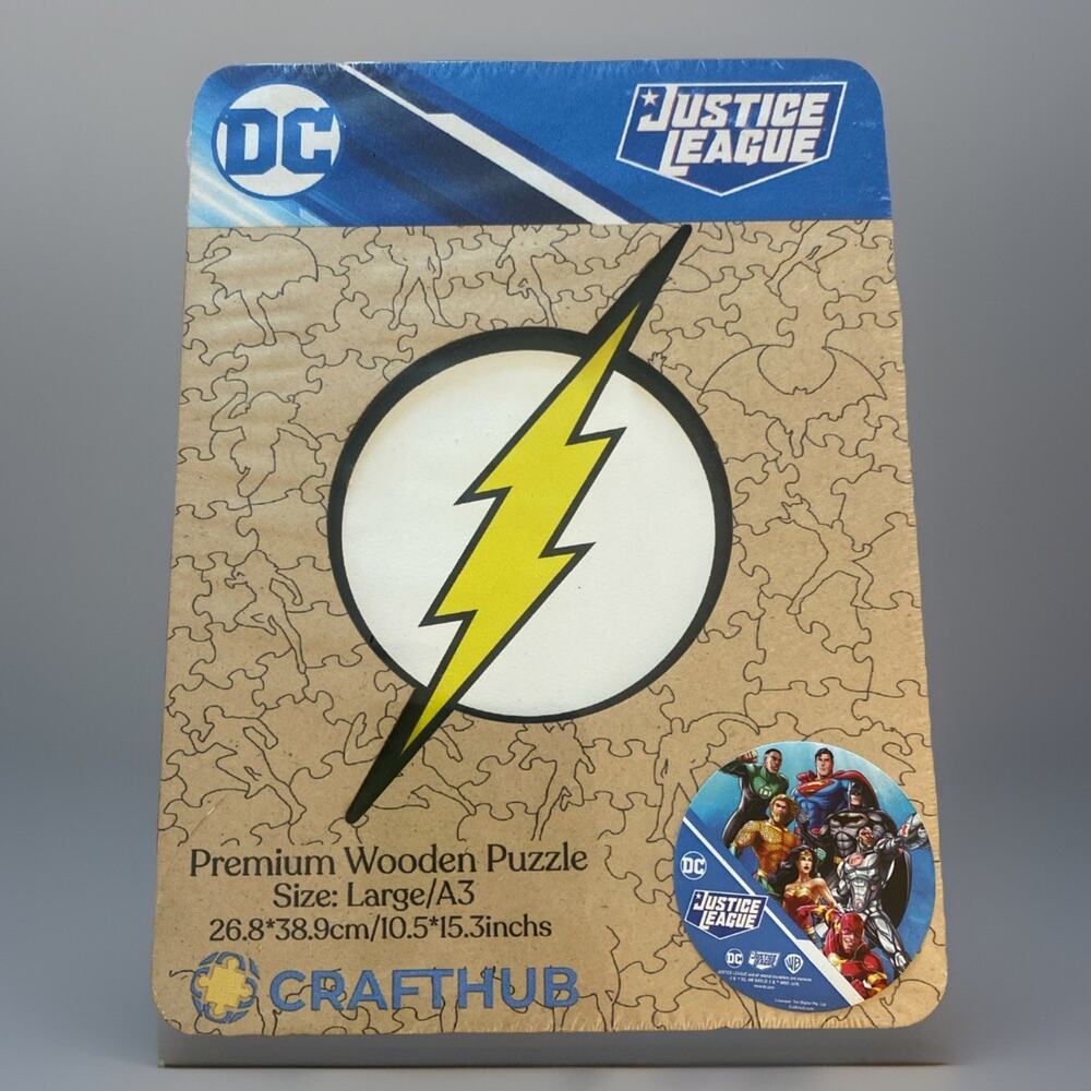 DC Justice League The Flash Wooden Puzzle by CraftHub – Premium Large A3